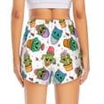 thumbnail image 4 of Goofa Cactus And Insects Printed Women 2 in 1 Running Shorts,Quick Dry Athletic Workout Shorts,High Waisted Athletic Shorts with Liner Pockets-X-Large, 4 of 9
