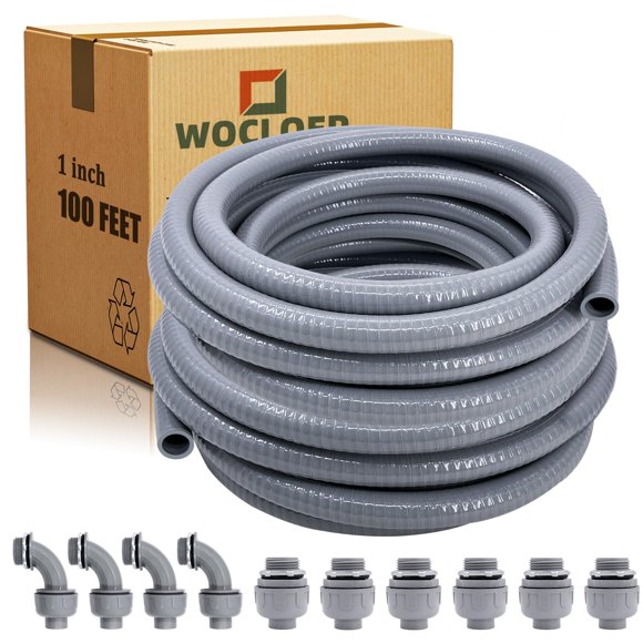 Conducto hermético Wocloer de 1 pulgada y 30 m, flexible, no metálico