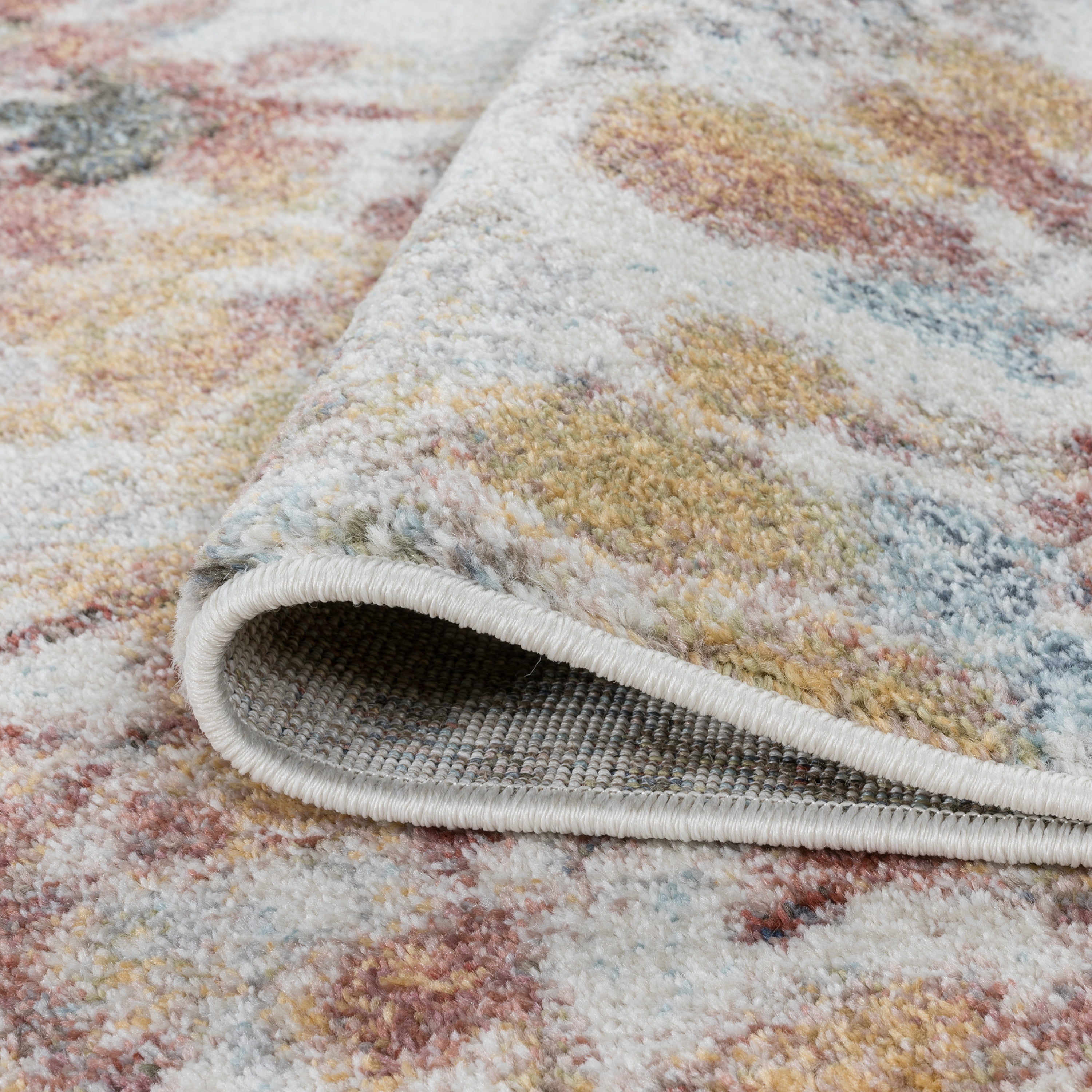 Transitional 2x3 Area Rug (2' x 3') Floral Cream Indoor Scatter Easy to Clean