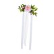 thumbnail image 1 of Respaldo de silla de boda con flores simuladas, decoración romántica para silla de pasillo de boda Rosa, 1 of 9