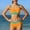 Orange, variant on Girls 2 Piece Swimsuit Adjustable Straps Girls Bathing Suits with Chest Pad Summer Beachwear Bikini Sets 15-16 Years