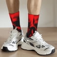 thumbnail image 6 of Vsdgher The Red Head Skull Crew Socks for Men & Women, Breathable Casual Athletic Ankle Socks, 6 of 6