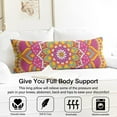 thumbnail image 3 of Mandala Long Body Pillow Cover – Soft & Breathable Meditation Fabric, Hidden Zipper, 20"x54", Psychedelic Trippy Print – Gift for Side Sleepers, Pregnancy, Zen Home Decor, 3 of 7