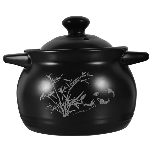 Ceramic Cooking Pot Household Stew Pot Kitchen Soup Pot Home Ceramic Casserole
