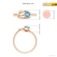 thumbnail image 5 of ANGARA Natural Solitaire Aquamarine Infinity Knot Engagement Ring in 14K Rose Gold for Women (Size-5mm) | March Birthstone, Birthday, Anniversary, Jewelry Gift for Women | Natural Aquamarine Ring, 5 of 10