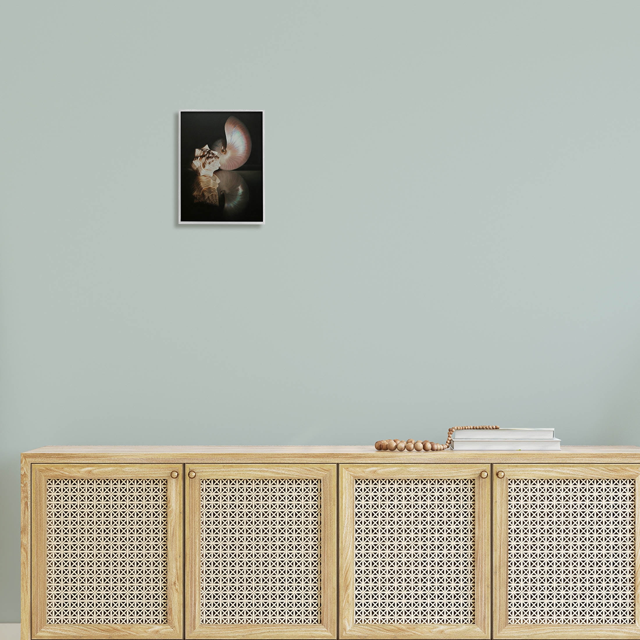 Stupell Industries Dark Sea Shells Still Life Photograph Gray Framed Art Print Wall Art, Design by Cecile Baird