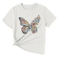 thumbnail image 6 of TAIAOJING Girls Summer Tops Kids Casual Short Sleeve Shirts Kids Summer Tops Crewneck Tees 3 13 Years 12-13 Years, 6 of 7