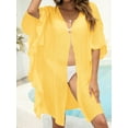 thumbnail image 6 of Njoeus Womens Kimonos Bikini Beach Swimsuit Cover Ups for Women Summer Ruffle Sleeve Cardigan Bathing Suit Cover Ups Sheer Lightweight Loose Coverups, 6 of 8