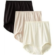 Bali Women's Skimp Skamp Brief Panties 3-Pack, Moonlight/Rosewood/Black, 6
