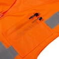 thumbnail image 6 of 3C Products ANSI/ISEA 107-2015 Class 2 Safety Orange Cool Mesh Safety Vest w/ Zipper Closure and 4 Outside Pockets / Solid Front & Mesh Back- SV2200-L, 6 of 8