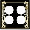 thumbnail image 3 of Metal Light Switch Plate Cover Elegant Victorian Floral Vine Frame Black FRA085, 3 of 13