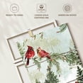 thumbnail image 6 of Elephant Stock Christmas Cardinal Greenery Wall Art - Vertical Multi Panel Canvas - Living Room Wall Decor - Animal Multi Panel - Green And Red Decor By Susan Winget - 48" x 74", 6 of 8