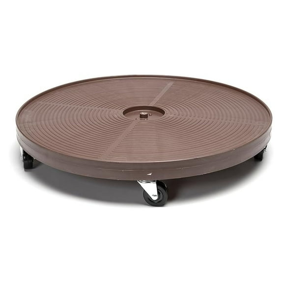 Devault Plant Dolly 24 Inch - Heavy Duty Espresso Plant Caster with Wheels - Indoor Outdoor Plant Pot Mover up to 500 lbs - Large Plant Stand