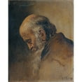 thumbnail image 2 of Carl Rahl 20x24 Black Ornate Framed Double Matted Museum Art Print Titled: Study of an Old Man (1865), 2 of 5