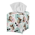 thumbnail image 7 of ZUXONGSY Corgi Square Tissue Box Covers Flower Pack of 2 Modern PU Leather Tissue Holder Decorative Holder Organizer Removable Tissue Box Cover for Children Birthday Gifts, 7 of 7
