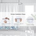thumbnail image 5 of Blue Flower Shower Curtains for Bathroom,Watercolor Plant Leaf Shower Curtain, Eucalyptus Spring Shower Curtain with 12 Hooks, Waterproof Fabric Shower Curtains for Bathroom, 71x71inch, 5 of 6