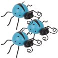 thumbnail image 1 of 3pc Simulation Ladybug Ornaments Iron Ladybug Garden Yard Home Decorations, 1 of 7