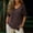 Tops-175Brown, variant on Gamivast Womens T-Shirts Linen Short Sleeve Asymmetrical Side Button Down Tunic Loose Fit Lightweight V-Neck Tees Casual Daily Lounge Summer Vacation outfits