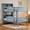 Gray, variant on VECELO Twin Bunk Bed with Storage Shelves Solid Wood Frame Built in Headboard Cubby Ladder and Safety Guardrail Space Saving Bed, Convertible to 2 Beds,Grey