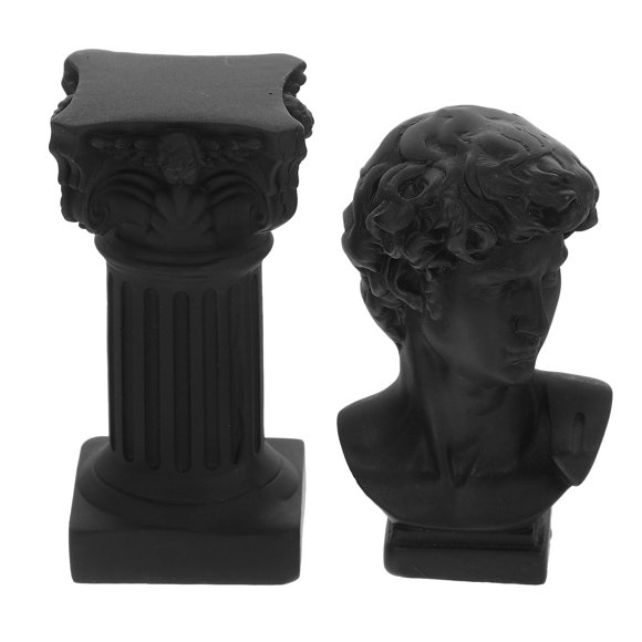 OULII David Figurine Home Decor Statue Resin Black 1 Set for Housewarming