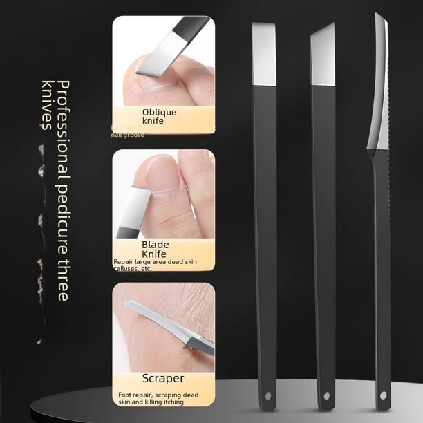 Juego completo de herramientas para decoración de uñas, alicates de punta de pollo de acero inoxidable de alta gama, cuchillo para manicura y pedicura, juego de 12 piezas de cortaúñas