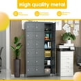 thumbnail image 4 of GangMei 18 Doors Metal Storage Locker Cabinet, Industrial Storage Lockers for Employees, Large Steel Storage Locker for School Office Gym Bedroom,Assembly Required (Dark Grey), 4 of 9