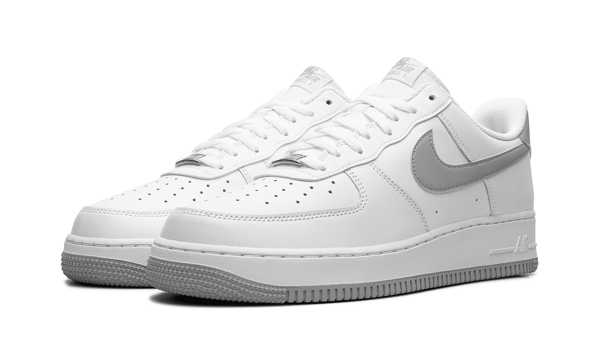 NIKE MENS Air Force 1 Low '07 "White Light Smoke Grey" FJ4146 100 from Stadium Goods
