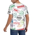 thumbnail image 2 of Lsque Stamp Set Collection Pattern Mens Polo Golf Shirts Funny Graphics Shorts Sleeve Button Shirts Baseball T-shirt-Medium, 2 of 7