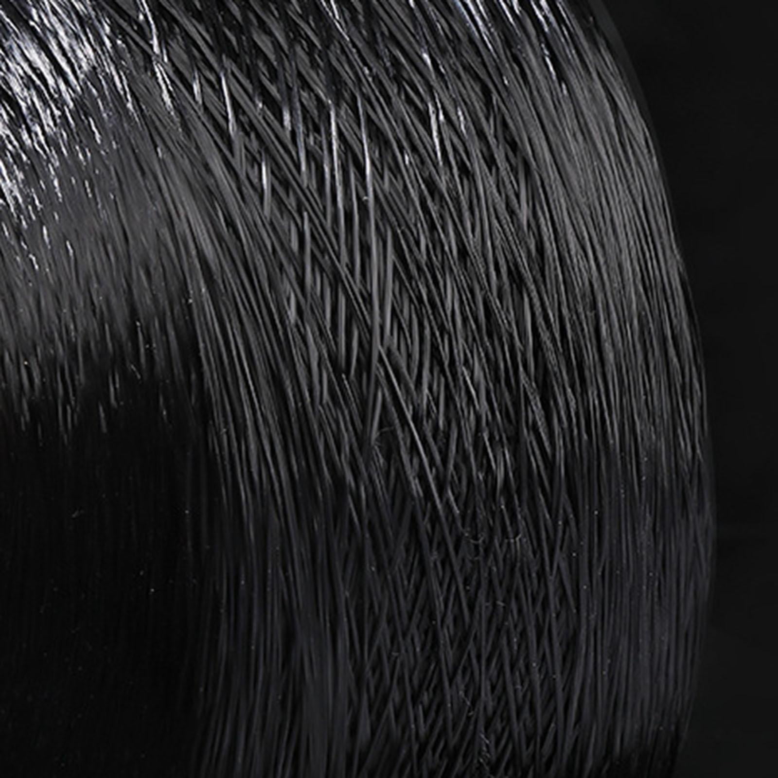 Sharprepublic Elastic String Elastic Bracelet String Cord Black Large Roll Spandex String for Craft Supplies DIY Braided Necklace 0.7mm 4500m