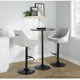 thumbnail image 3 of Hannah Adjustable Barstool Set of 2 Swivel, Black Bar Stools, Bar Chairs, Swivel Bar Stools Set of 2 with Back, Bar Height Stools Set of 2 (Grey Fabric), 3 of 6