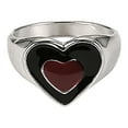 thumbnail image 1 of Fiudx Anillo de Corazón, Joyería de Aleación de Moda, Diseño Unisex Comodo, Forma Redonda Elegante, Regalo de Aniversario de Bodas, Adecuado para Todos, Fácil de Llevar y Guardar., 1 of 2