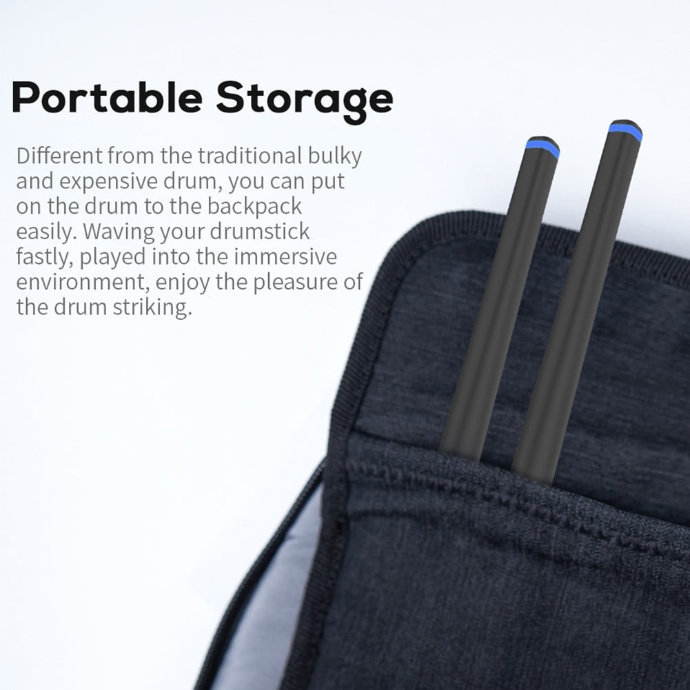 Portable Electric Air Drum Set for MIDI & Foot Transducer - Play Anywhere!