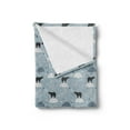 thumbnail image 2 of Constellation Soft Flannel Fleece Throw Blanket, Polar Bear Silhouettes with Stars Doodle Style Illustration, Cozy Plush for Indoor and Outdoor Use, 50" x 60", Pale Blue Black Bluegrey, by Ambesonne, 2 of 5