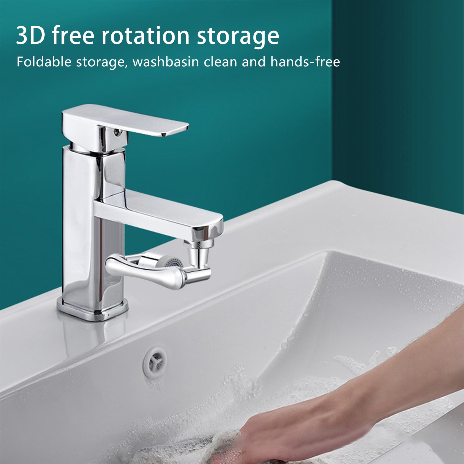 1440 Degree Universal Extension Faucet Washbasin Tap Splash Aerator Splash Filter Faucet Faucet Adaptor Rotary Robot Arm Faucets ,Water Saving