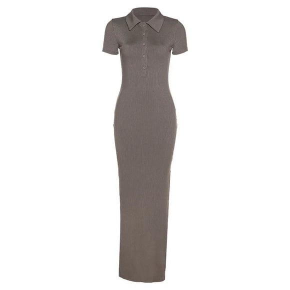 Women Fashion Elegant Casual Knit Slim Long Dress