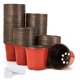 thumbnail image 1 of JERIA Paquete de 100 macetas de plástico para vivero de plantas de 4 pulgadas vienen con 100 etiquetas para plantas, contenedor para plantas de flores y macetas para iniciar semillas, 1 of 7