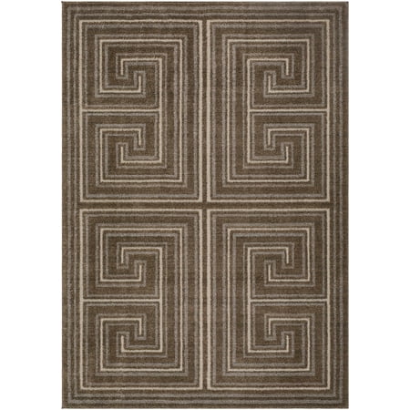 BoutiqueRugs Kekapa Bohemian, Transitional Area Rug - Dark Brown, Taupe, Light Gray - 5'3" x 7'