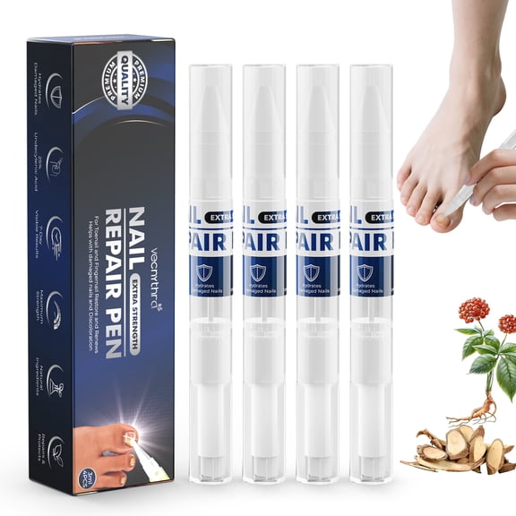 VecNythra Pen for Foot Cure Toenail Fungus Treatment, 25% Undecylenic Acid Nail Repair Pen for Toenails & Fingernails, 4 Pack