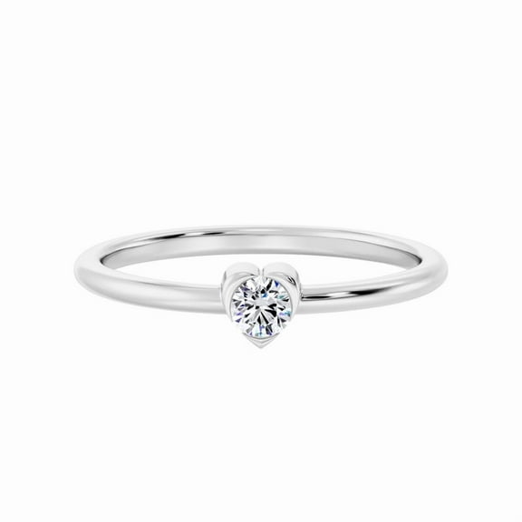 Fine Diamond Jewelry Minimalist Bezel Lab Diamond Gold Ring – Comfort Fit Design for Everyday Elegance