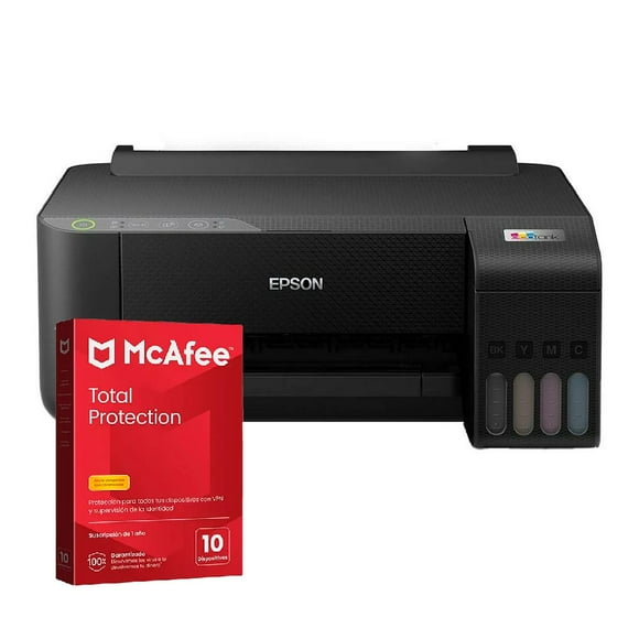 IMPRESORA EPSON L1250 ECOTANK TINTA CONTINUA WI-FI Y ANTIVIRUS MCAFEE LICENCIA DIGITAL