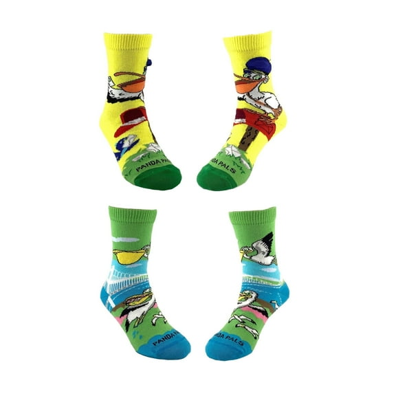 Pelican Socks from the Sock Panda (Set of Two) (Ages 3-7) Size: Medium (Age 5-7)