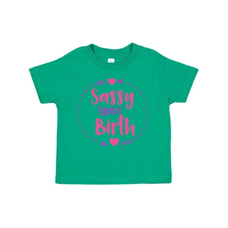 

Inktastic Sassy Since Birth Sassy Sassy Girl Arrow Hearts Gift Toddler Toddler Girl T-Shirt
