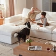 thumbnail image 5 of Vorthio 78.7" Cloud Couch Oversized Modular Sectional Sofa, Loveseat Sofa , Wide & Deep Seat Couches with Metal Frame for Living Room, 2 Seats & 1 ottoman,White, 5 of 10