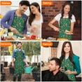 thumbnail image 6 of Green Christmas Gingerbread Man Pattern Apron-Garden Aprons for Women with Pockets-Cotton Linen Waterproof Kitchen Cooking Gardening Aprons Adjustable for Kitchen,Cooking,BBQ and Salon 33"x27", 6 of 7