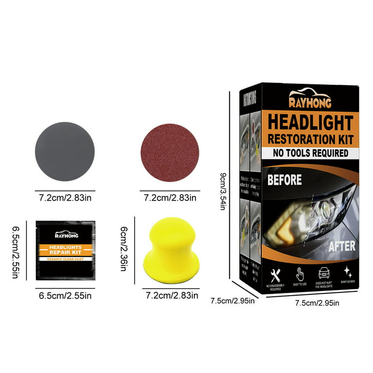 rayhong car headlight restoration kit yellow