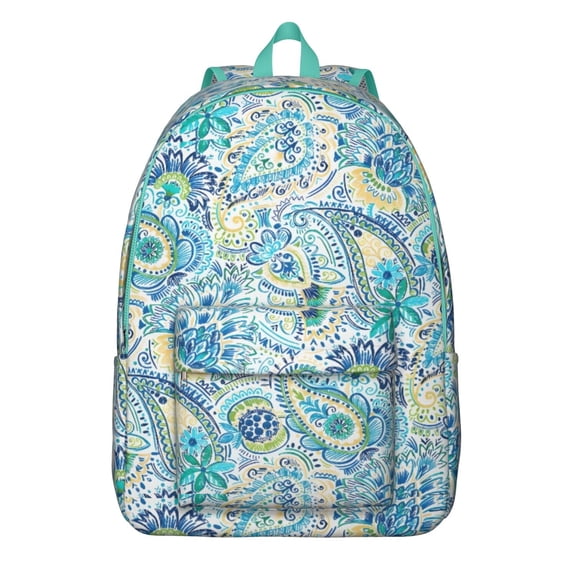Paisley Pattern Backpack for School,Cute School Bag,Schoolbag with Adjustable Shoulder Straps & Padded Back,15.7"x11.8"x5.5"