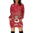 thumbnail image 1 of WILLBEST Sudadera Deportiva de Mujer, Estilo Casual, de Manga Larga, Ideal para Otoño E Invierno Sudadera con Capucha y Bolsillo, con Estampado Navideño XXX-Grande, 1 of 4