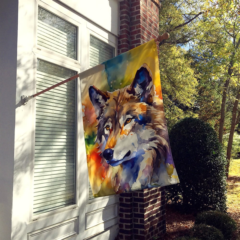 Wolves Wolf  House Flag 28 in x 40 in