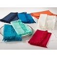 thumbnail image 4 of Fennco Styles Lizette Fringed Festive Cotton Napkins 20-inch Square, Set of 4 - Navy Blue Dinner Napkins for Everyday Use, Holidays, Banquets, Family Gatherings and Special Occasions, 4 of 4