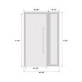 thumbnail image 5 of Front Exterior Prehung Metal-Plastic Door Frosted Glass | Manux 8113 Walnut | Side Sidelite Transom | Office Commercial and Residential Doors Entrance Patio Garage 48 x 80 (W32+16x80) Right-hand, 5 of 5